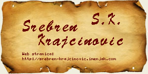 Srebren Krajčinović vizit kartica